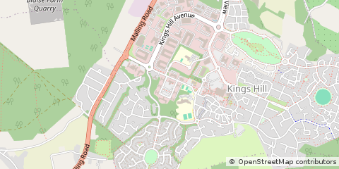 Map of West Malling, Kent