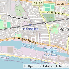 Map of Portslade, East Sussex