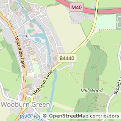 Map of High Wycombe, Buckinghamshire