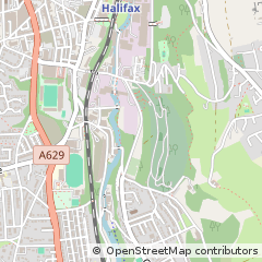 Map of Halifax, West Yorkshire