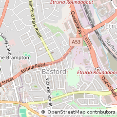 Map of Newcastle, Staffordshire