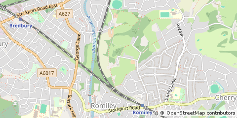 Map of Stockport, Cheshire