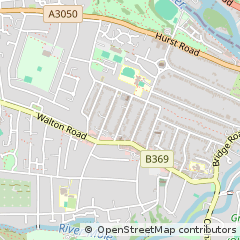 Map of East Molesey, Surrey