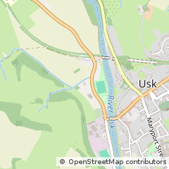 Map of USK, Monmouthshire
