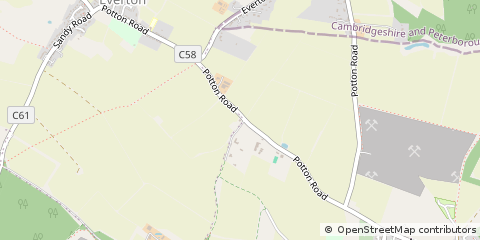 Map of Sandy, Bedfordshire