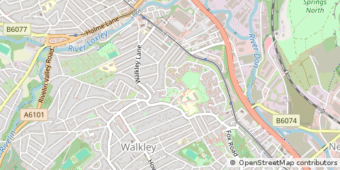 Map of Sheffield, South Yorkshire