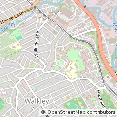 Map of Sheffield, South Yorkshire