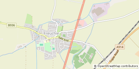 Map of Cupar, Fife