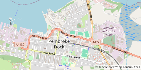 Map of Pembroke Dock, Pembrokeshire