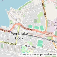 Map of Pembroke Dock, Pembrokeshire