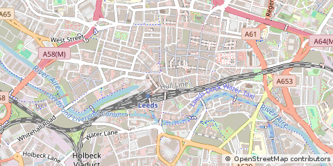 Map of Leeds, West Yorkshire