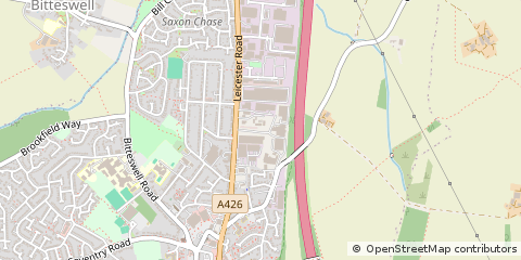 Map of Lutterworth, Leicestershire