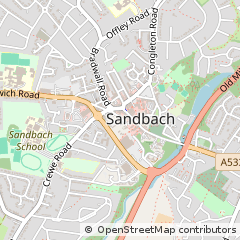 Map of Sandbach, Cheshire