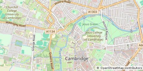 Map of Cambridge, Cambs