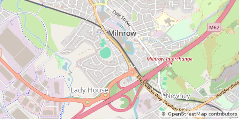 Map of Rochdale, Lancashire