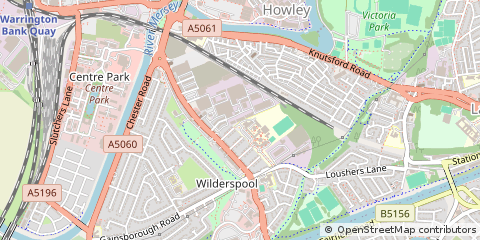 Map of Warrington, Cheshire