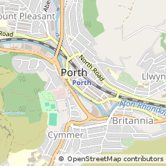 Map of Porth, Rhondda Cynon TAF