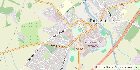 Map of Tadcaster, North Yorkshire
