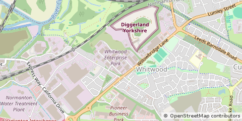 Map of Castleford, West Yorkshire