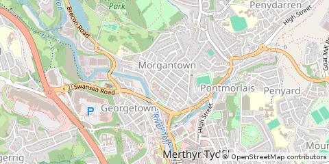 Map of Merthyr Tydfil