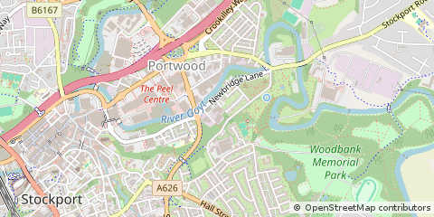 Map of Stockport, Cheshire
