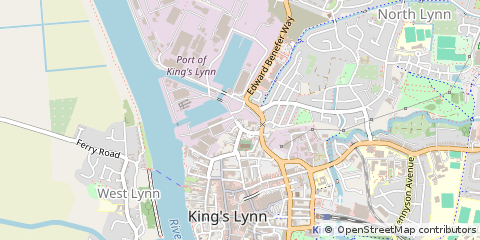 Map of Kings Lynn, Norfolk