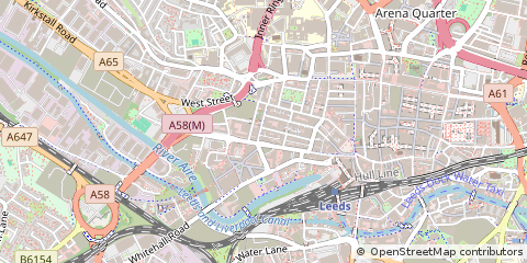 Map of Leeds, West Yorkshire