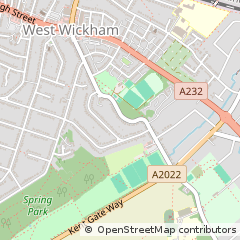 Map of West Wickham,, Kent