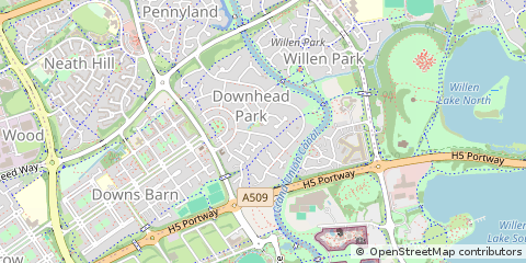 Map of Milton Keynes