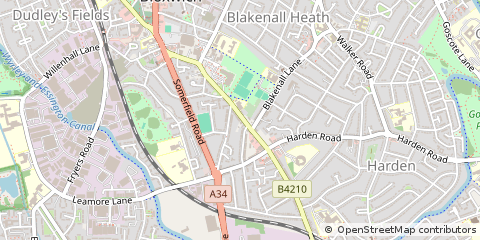 Map of Walsall, West Midlands