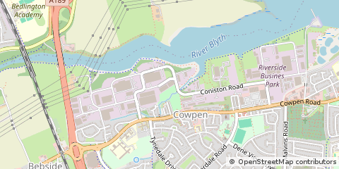 Map of Blyth, Northumberland
