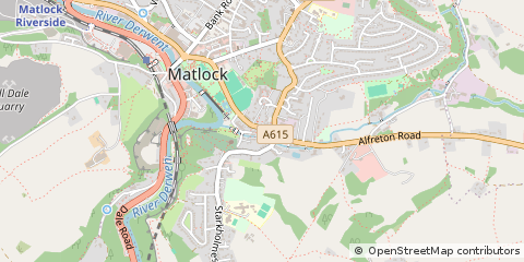 Map of Matlock, Derbyshire