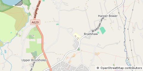 Map of Halifax, West Yorkshire