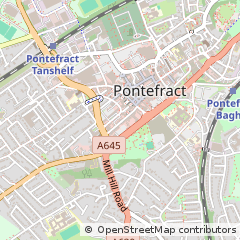 Map of Pontefract, West Yorkshire