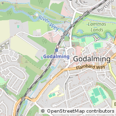 Map of Godalming, Surrey