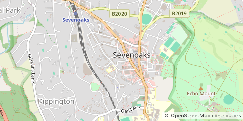 Map of Sevenoaks, Kent