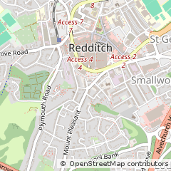 Map of Redditch, Worcestershire