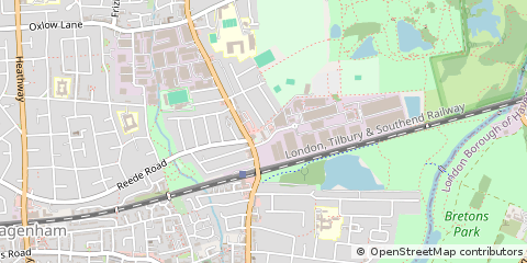 Map of Dagenham East, London