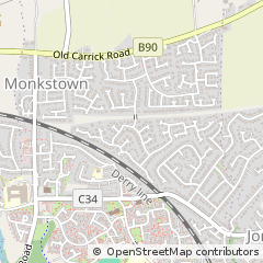 Map of Newtownabbey, County Antrim