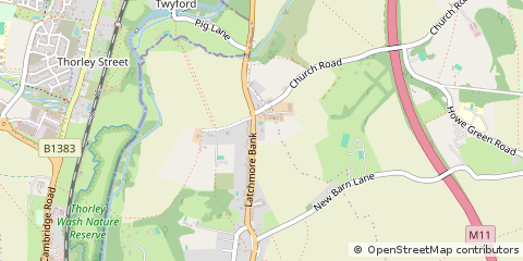 Map of Hallingbury, Bishops Stortford, Hertfordshire