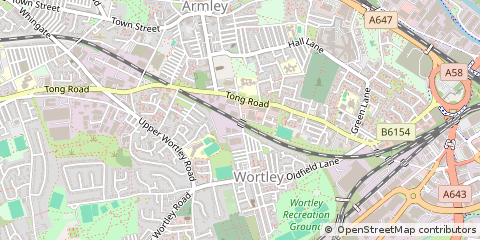 Map of Leeds, West Yorkshire