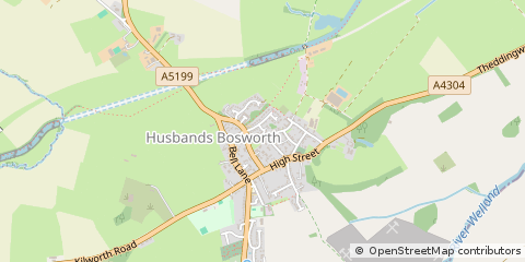 Map of Lutterworth, Leicestershire