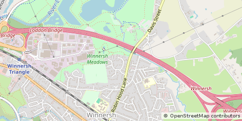 Map of Wokingham, Berkshire