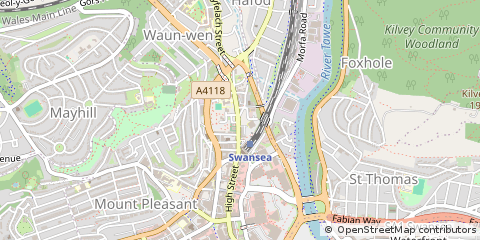Map of Swansea