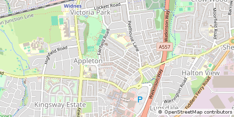 Map of Widnes, Cheshire