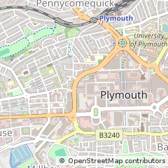 Map of Plymouth, Devon