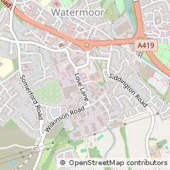 Map of Cirencester, Gloucestershire
