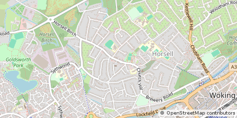 Map of Woking, Surrey