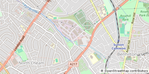 Map of Sutton, Surrey