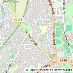 Map of Chichester, West Sussex